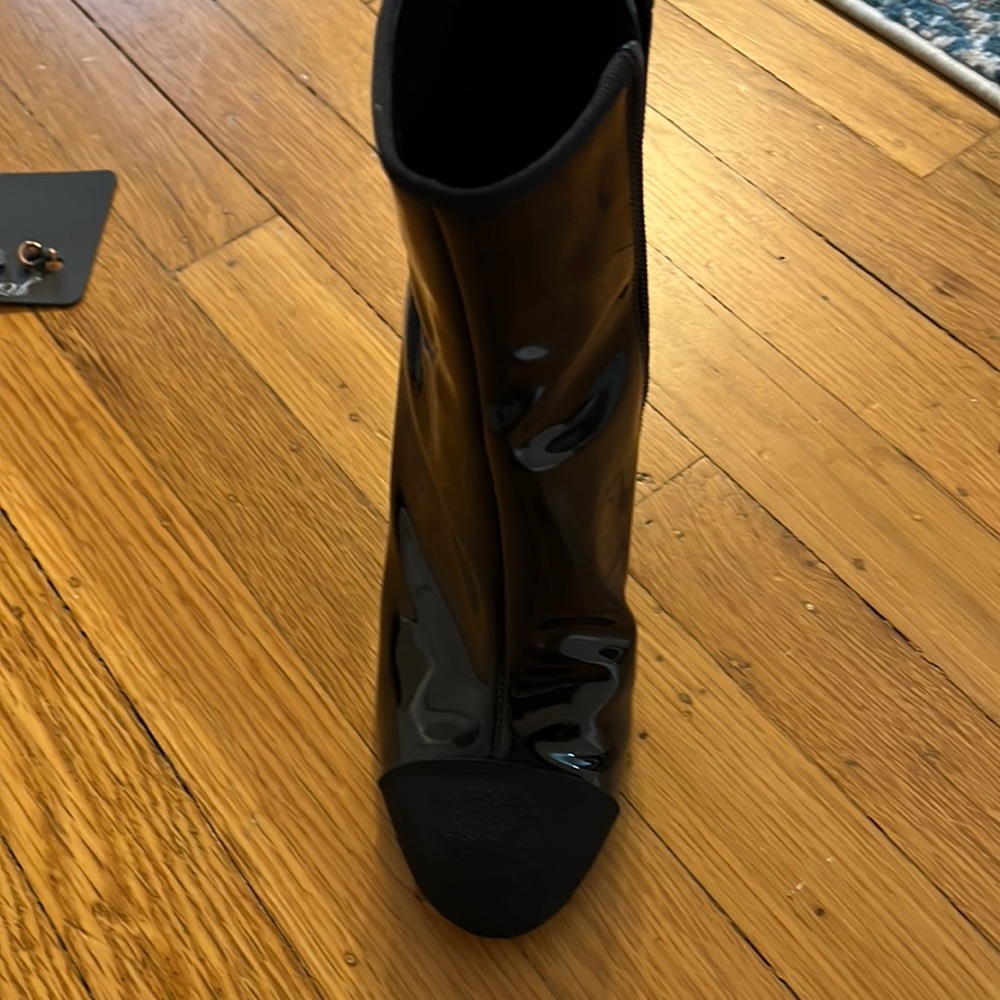 Chanel patent leather boot